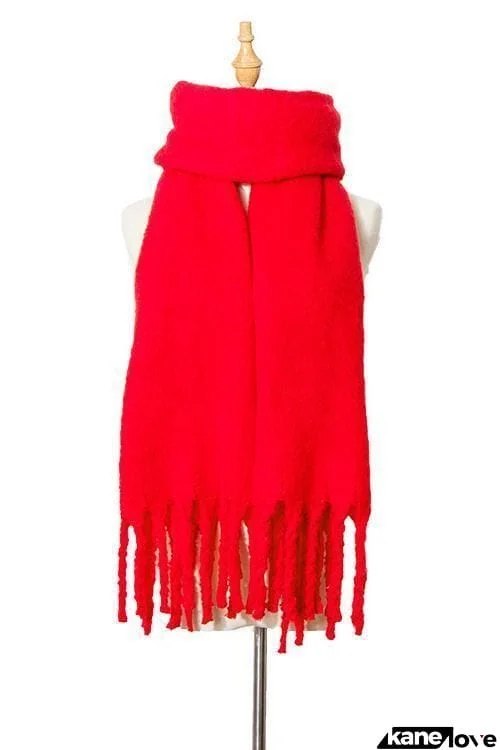 Solid Tassels Scarf