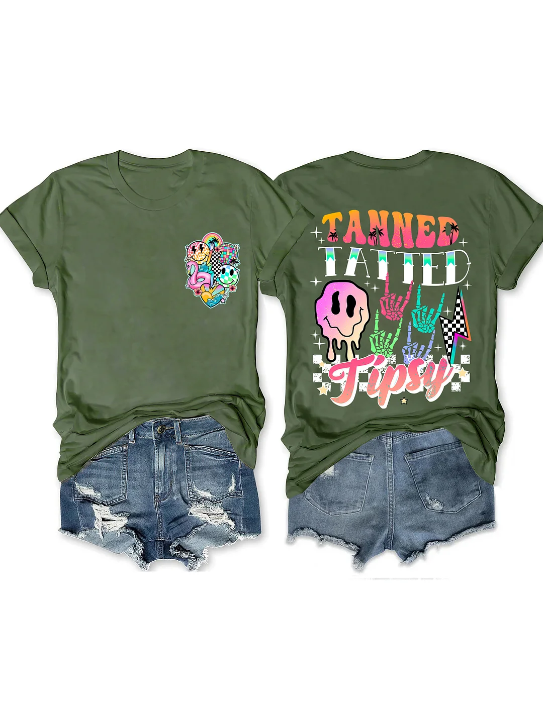 Summer Tanned Tatted And Tipsy T-shirt