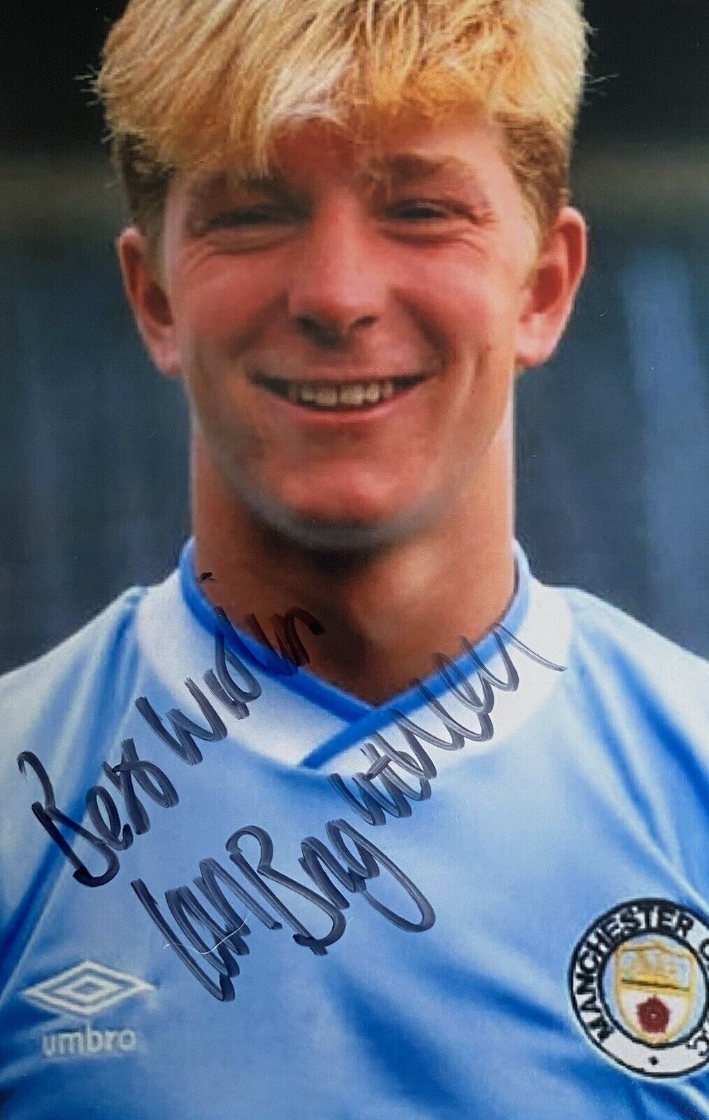 Ian Brightwell Genuine Hand Signed Manchester City 6X4 Photo Poster painting