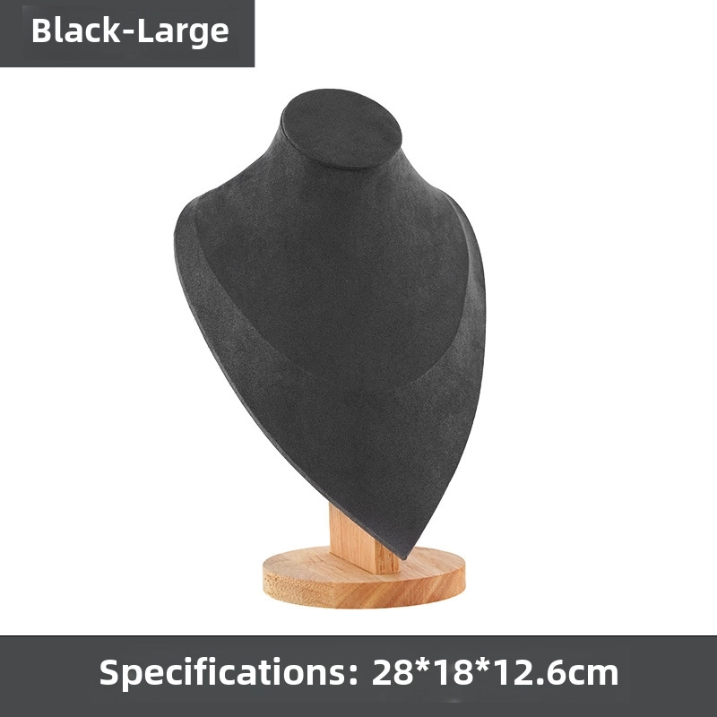 High-grade Jewelry Bracelet Jewelry Jewelry Props Flannel Wood Stitching One Pendant Necklace Display Rack