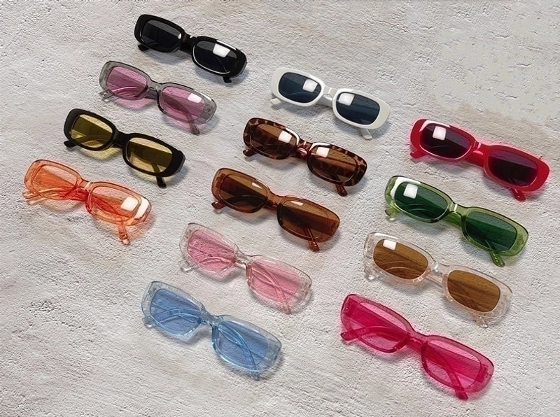 Minimalist Color Block Pc Oval Frame Patchwork Full Frame Women’s Sunglasses