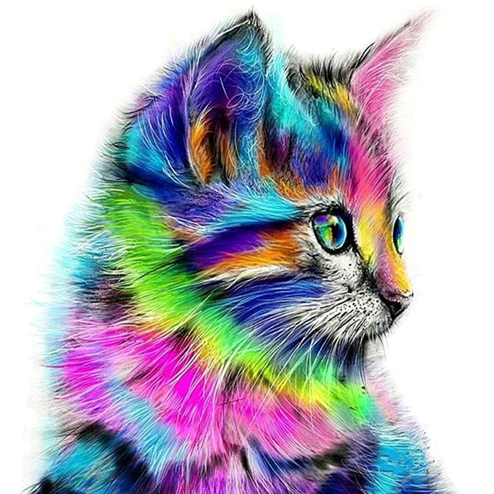 

Colorful Kitten - Round Drill Diamond Painting - 30*30CM, 501 Original