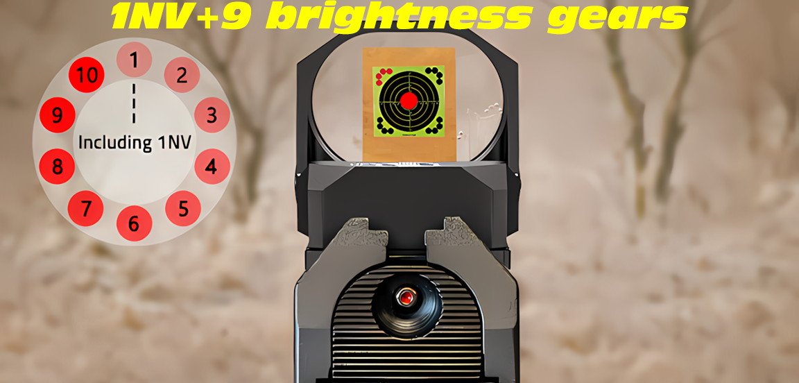 pistol vortex ar red dot sights 1nv+9 brightness levels.