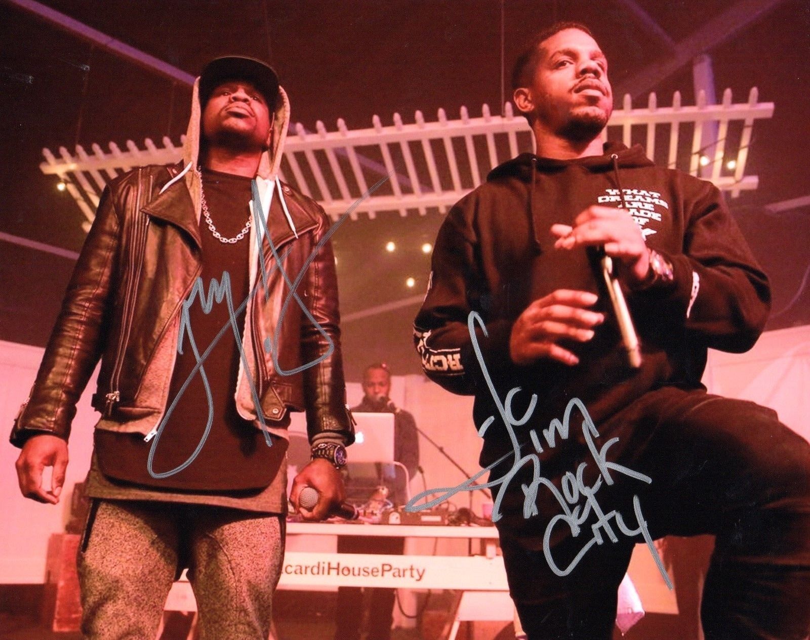 GFA Locked Away Duo * ROCK R. CITY * Signed 8x10 Photo Poster painting AD5 PROOF COA