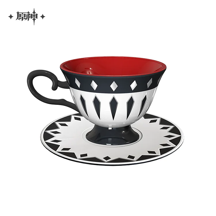 Arlecchino Impression Tea Cup and Saucer Set [Original Genshin Official Merchandise]