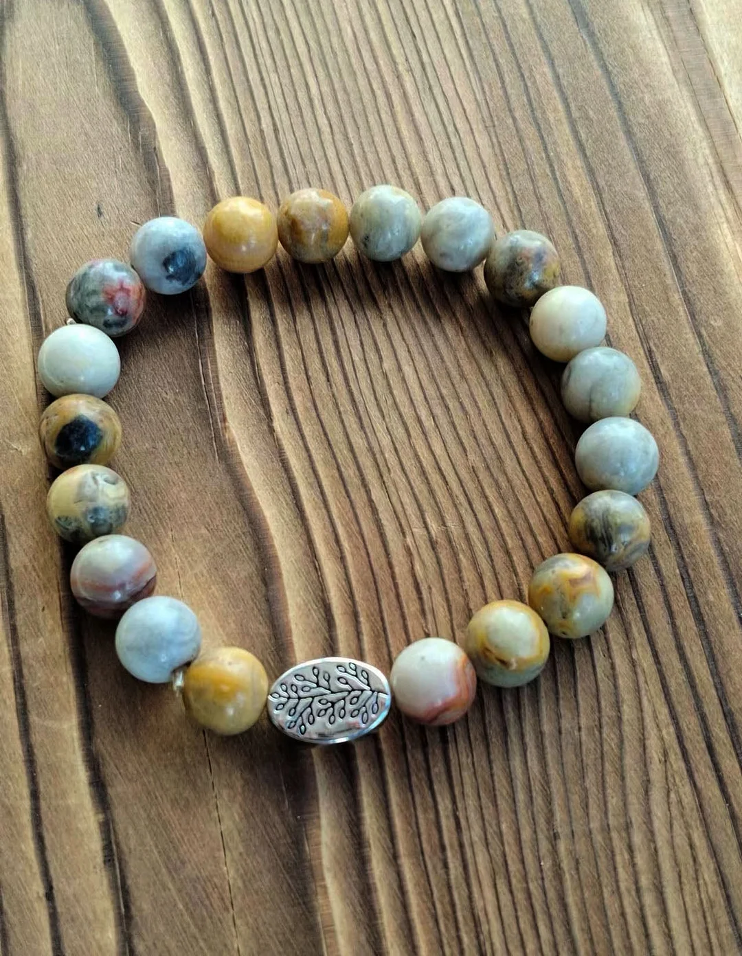 Fig Tree Beaded Bracelet (Marble)