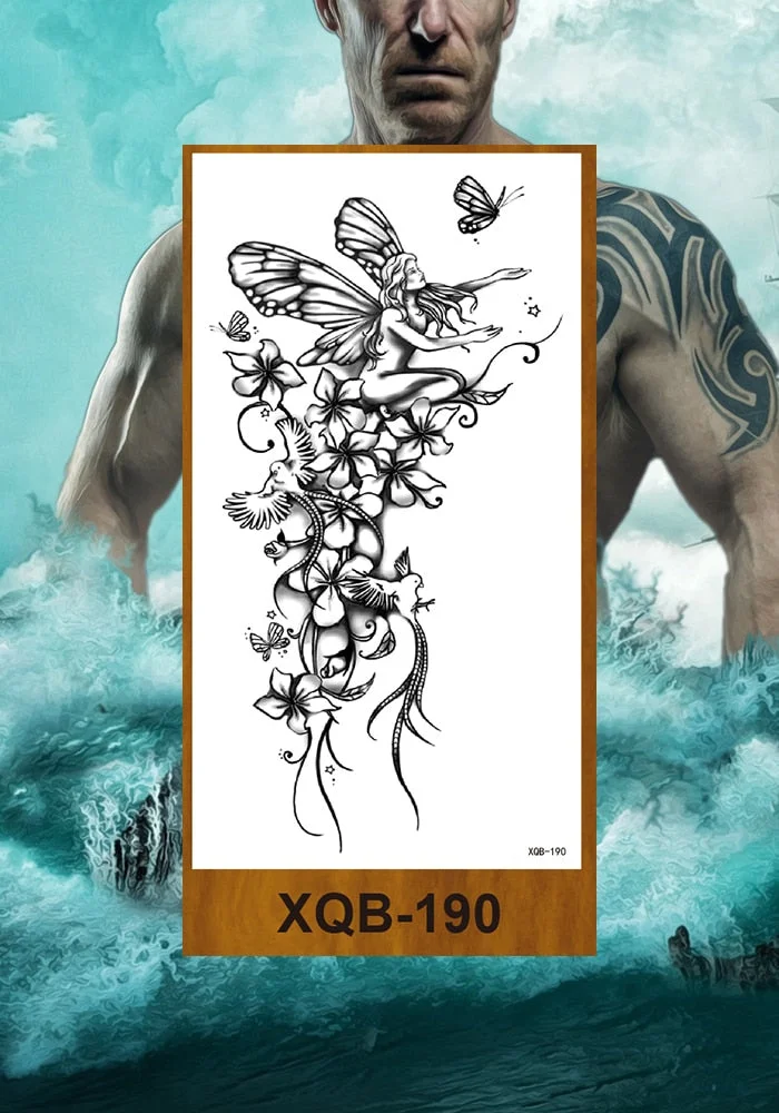 Waterproof Temporary Flash Tatoo Hand back Arm art Tattoos for boy Women Men Tattoo Sticker eagle Crow Gothic eye Fake Tatto