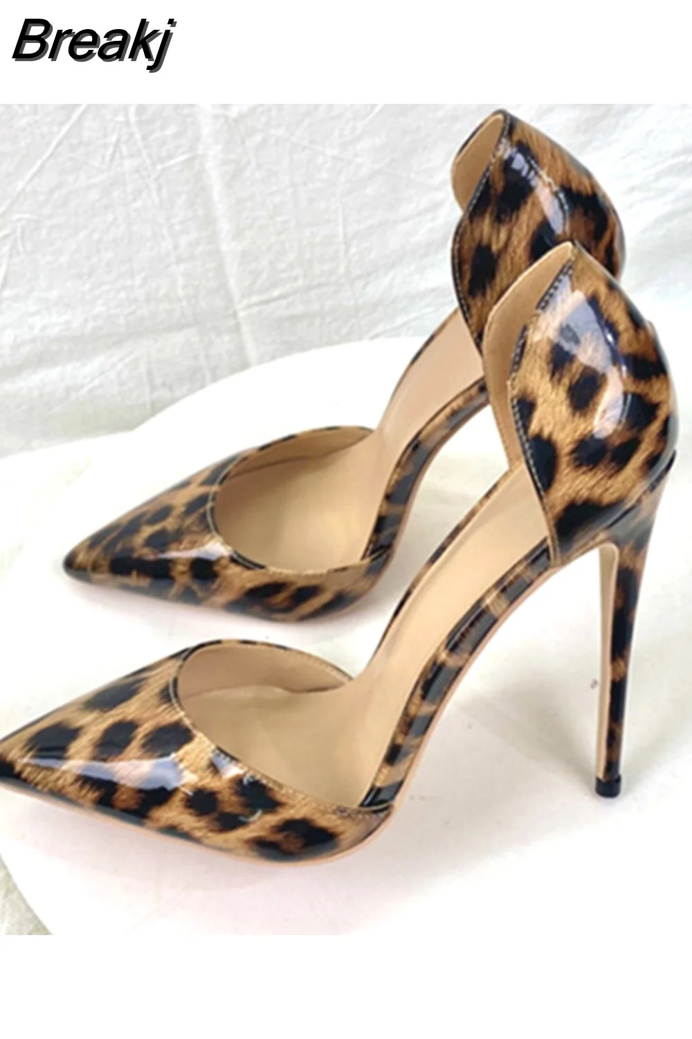Breakj Print Sexy Women Pumps Shoes Women High Heels Pointed Toe Wedding Shoes 12cm Chaussure Femme QP023 ROVICIYA
