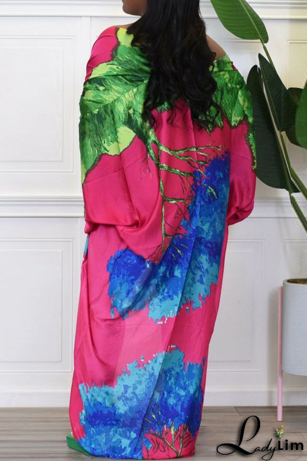 Yellow Fashion Casual Print Patchwork Outerwear(Without Belt)