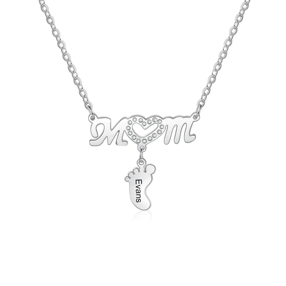 Baby Foot Pendant for Mom Necklace