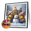 Lakaien machen einen Schneemann - runder Bohrer Diamantmalerei - 40*40cm