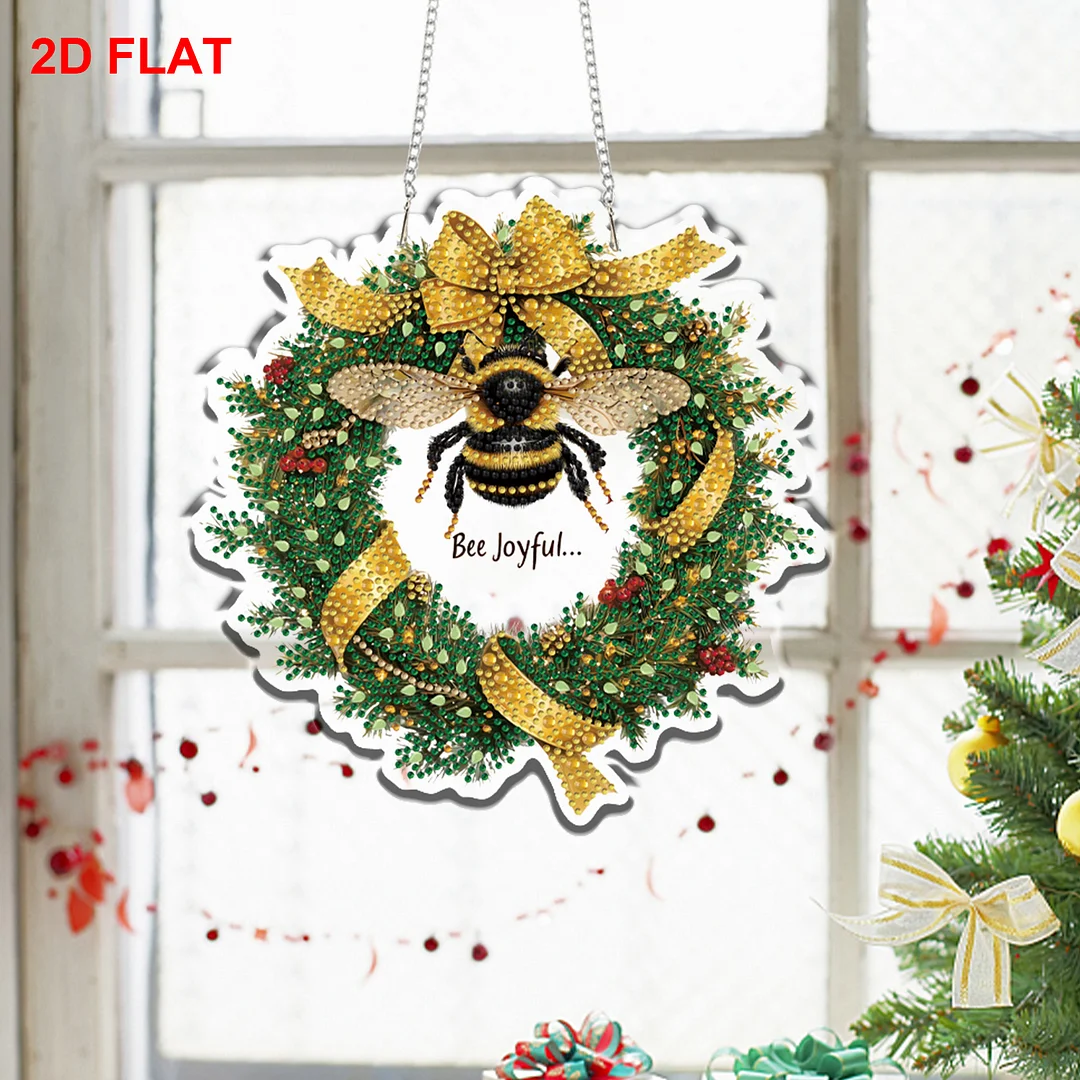 Bee 2D/Flat DIY Acrylic Special Shape Hanging Diamond Art Kits Wall Door Decor