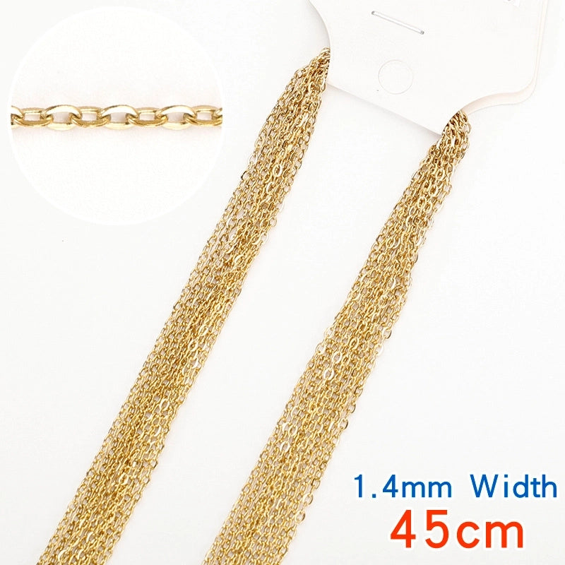 1 Piece Titanium Steel Solid Color Chain