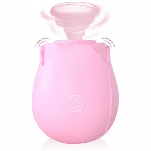 Pink Silicone Rose Toy Clitoral Suction Device for Exquisite Pleasure and Sensory Exploration