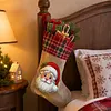 DIY Diamond Painting Christmas Stockings Hanging Ornaments Large Capacity Xmas Socks Pendant Wear Resist Candy Gift Storage Bags for Family Christmas Holiday Party Decoration (Santa Claus head)