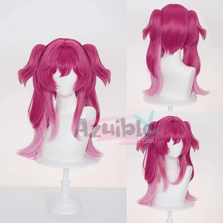 Azuiblc 鳴潮 ルパ ウィッグ 紫ピンクグラデ 前髪42cm+