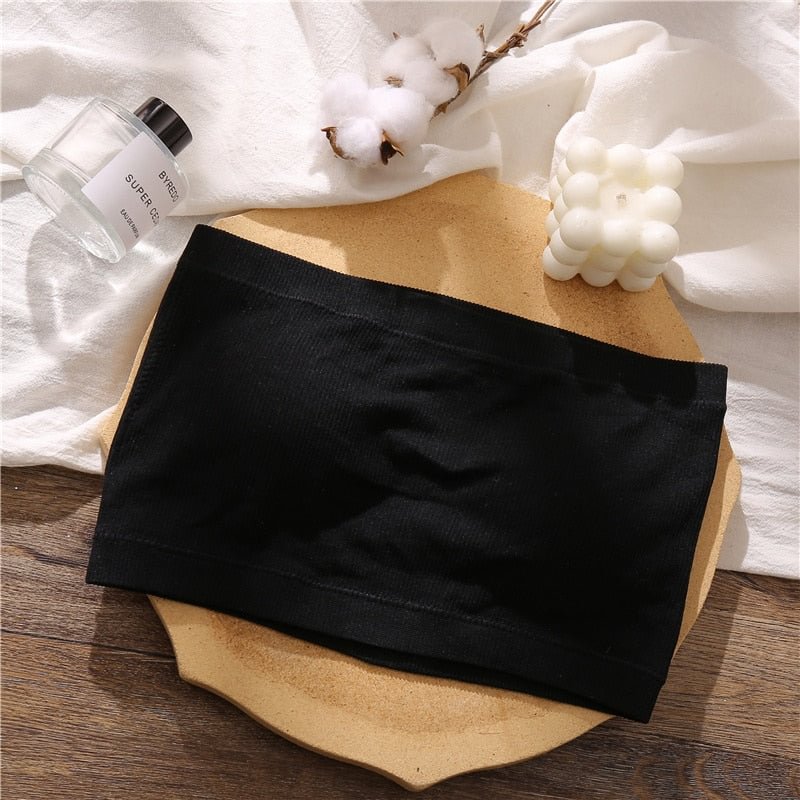 Women Tops Invisible Seamless Ribbed Top Female Underwear Sexy Camisole Tube Top Sleeveless Tank Crop Girls Intimates Lingerie