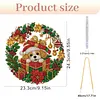 Crystal Mosaic Window Hanging Kit Christmas Puppy Giftbox 9.45x9.45in