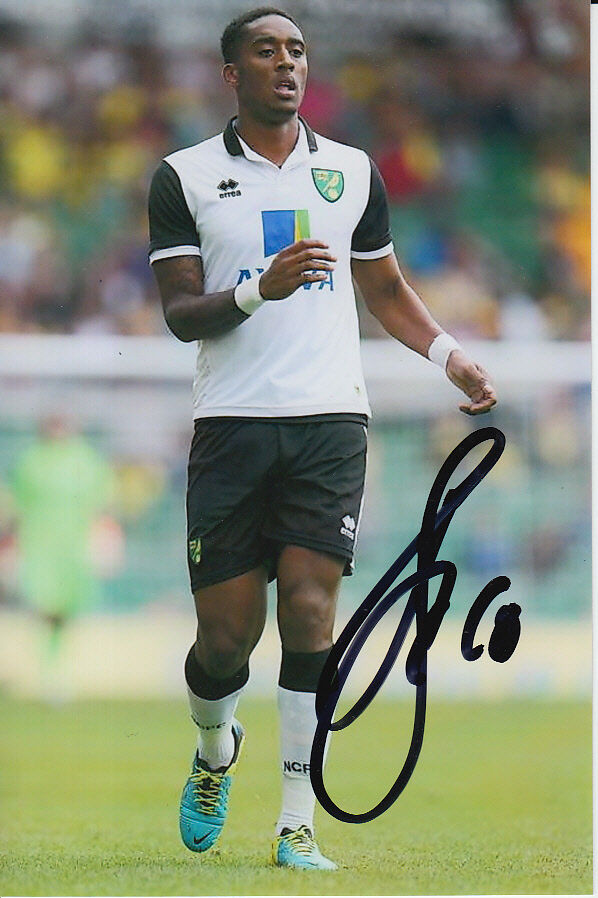 NORWICH CITY HAND SIGNED LEROY FER 6X4 Photo Poster painting 1.