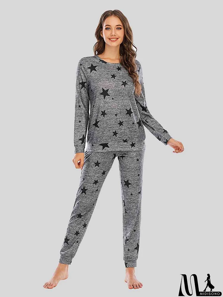 Star Top and Pants Lounge Set