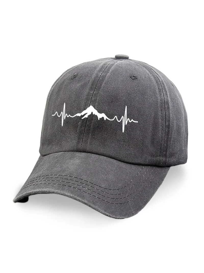 Mountain Heartbeat Graphic Washed Cap in  mildstyles