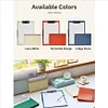 Foldable A4 clipboard, thin and sturdy, can stand upright, write baffle, loose-leaf document booklet