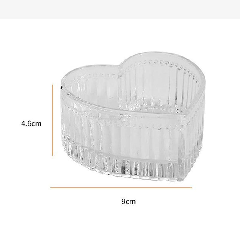 Cute Heart Shape Solid Color Glass Bowl 1 Piece