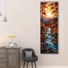 5D DIY Full Round Stained Glass Partial AB Diamond Painting Girl Beast 35x35cm (B)