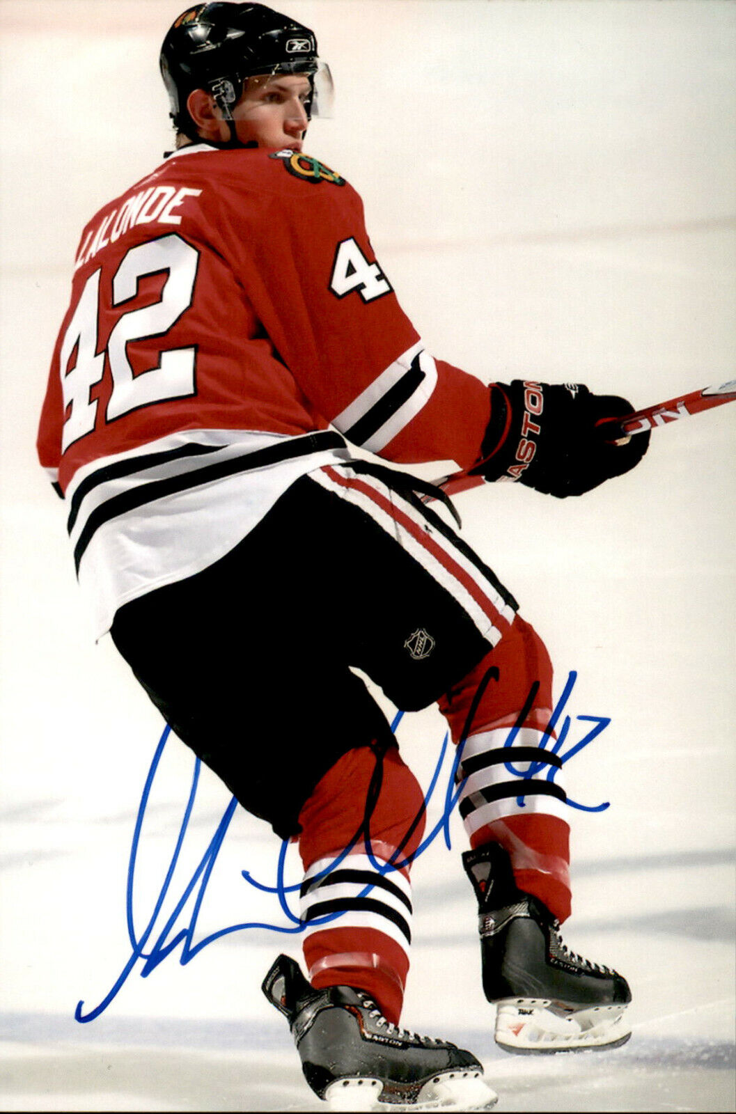 Shawn Lalonde SIGNED 4x6 Photo Poster painting CHICAGO BLACKHAWKS #6