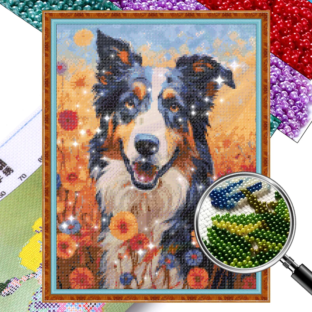 [Bead Embroidery] - 9CT Full Stamped Cross Stitch - Dog (40*52CM)