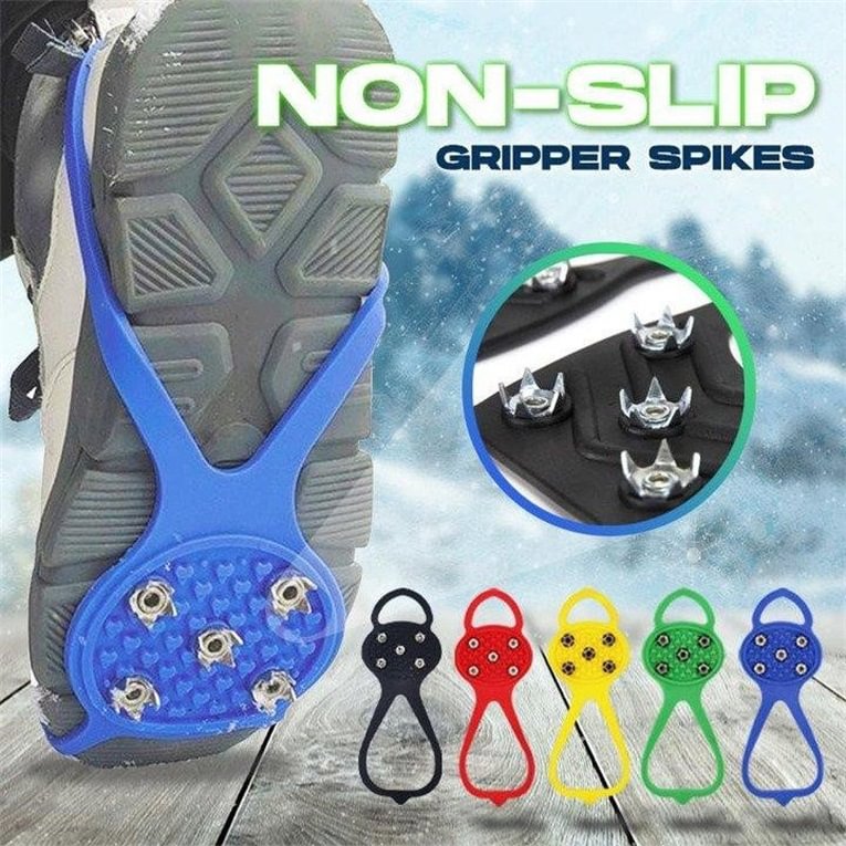 Sadhfufill Universal Gripper Spikes Non Slip Shoe Grips(1 Pair)