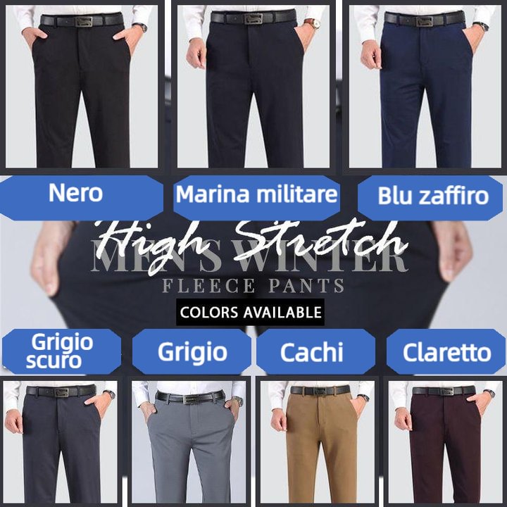 (Spedizione gratuita) 🔥Pantaloni invernali in pile da uomo ad alta elasticità