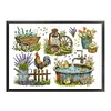 Garden Small Objects-14CT Stamped Cross Stitch 62*47cm/24.41*18.5in(Big Size) tapestrymarket