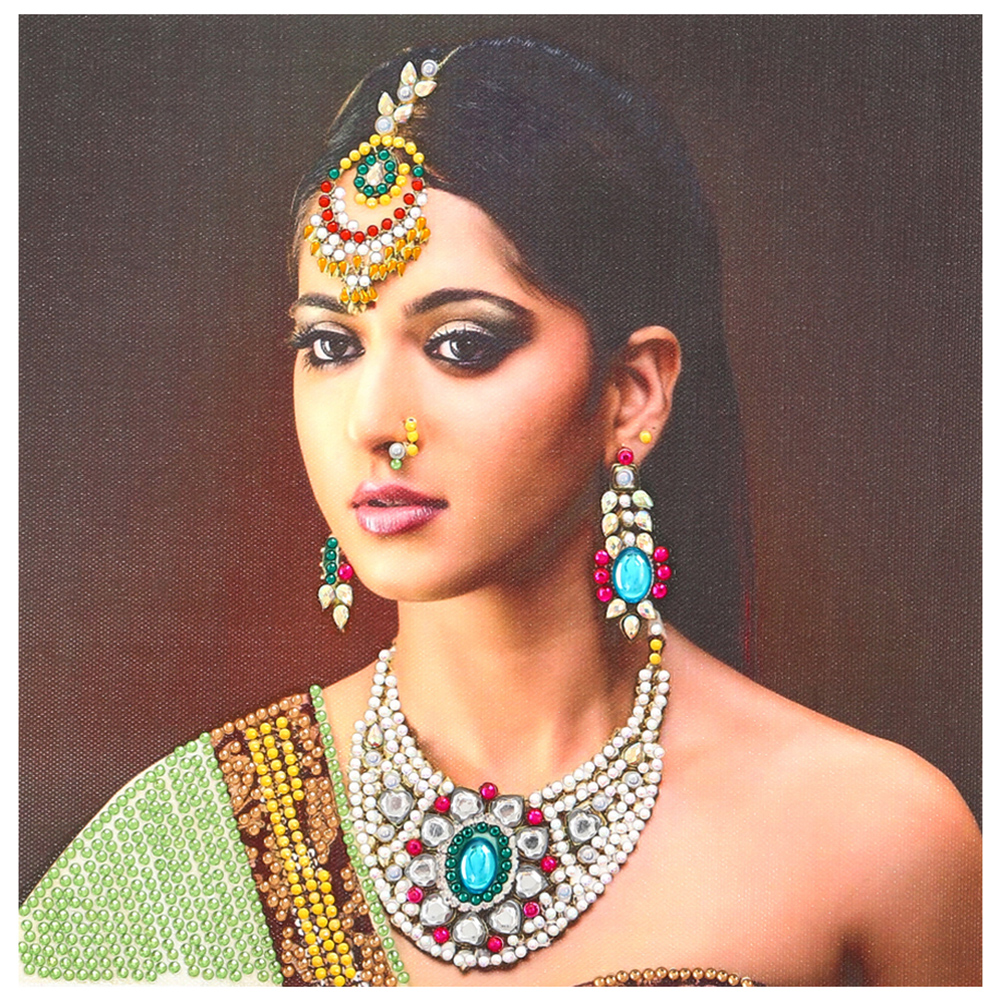 

30*30CM - Special Shaped Diamond Painting - Indian Lady, 501 Original