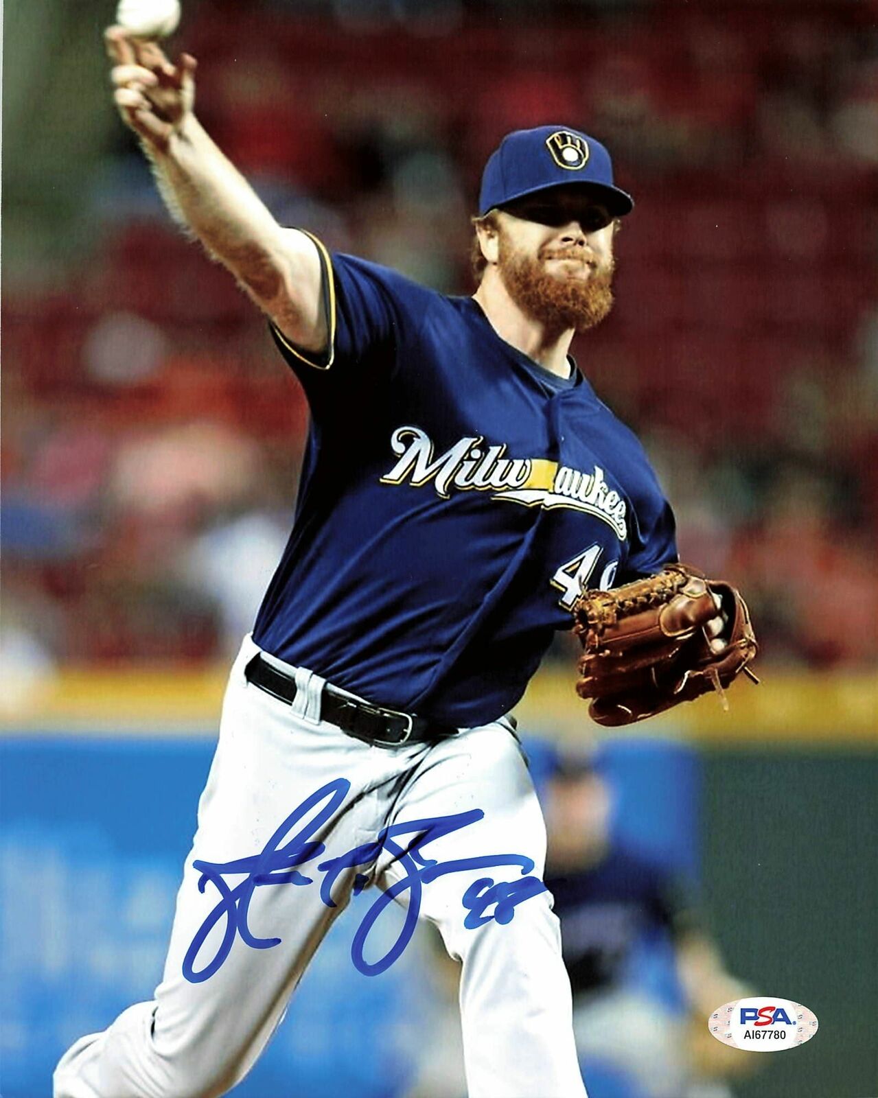 Blaine Boyer signed 8x10 Photo Poster painting PSA/DNA Milwaukee Brewers Autographed