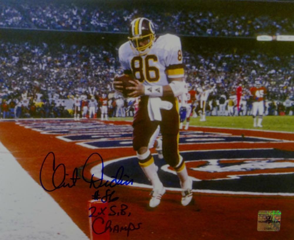 Clint Didier Signed Redskins 8x10 On Field Photo Poster painting w/ Insc -Jersey Source Auth *Bl