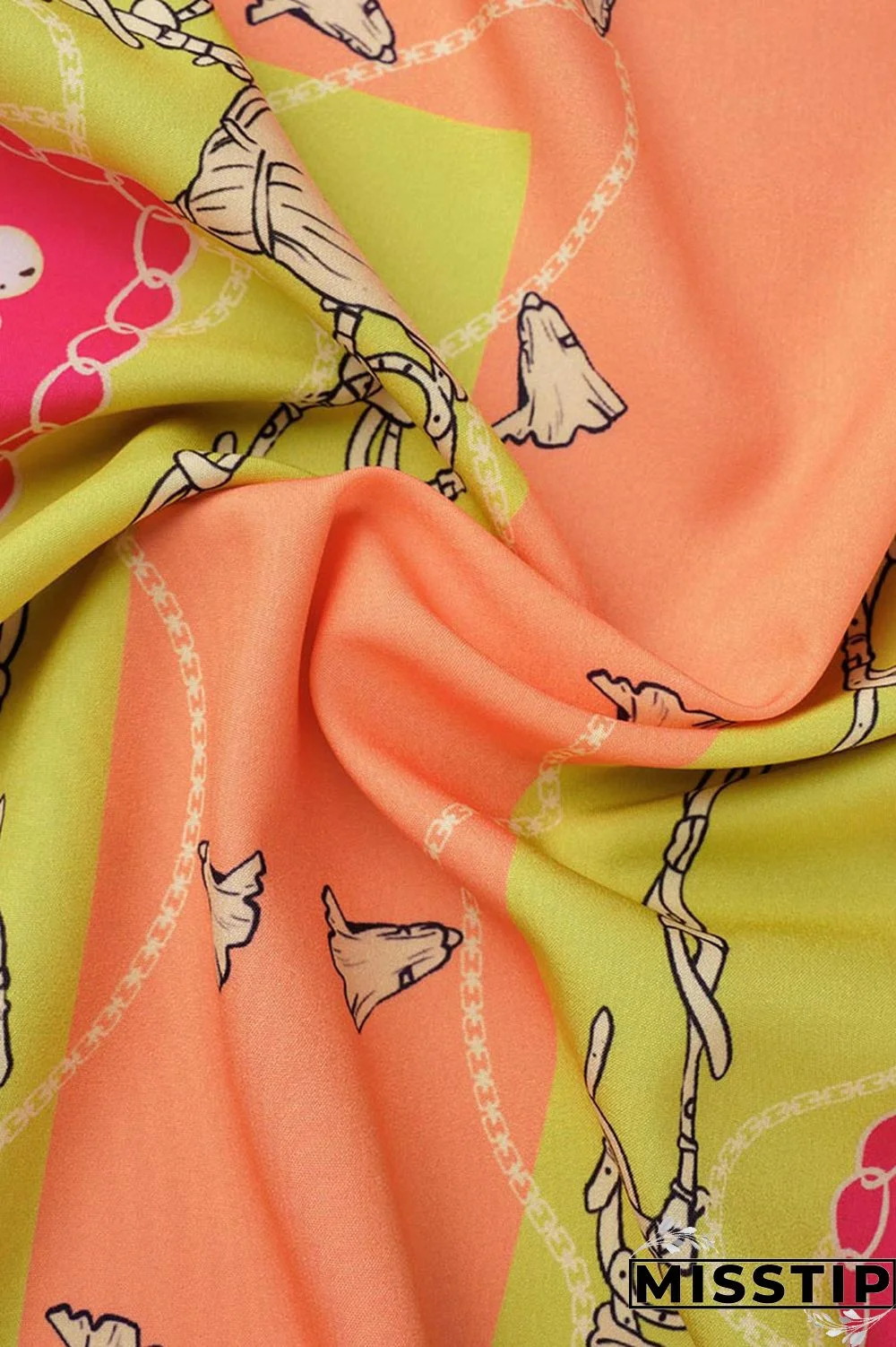 Yellow Casual Print Patchwork Buckle Turndown Collar Long Sleeve Two Pieces