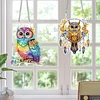 2Pcs Diamond Painting Owl Diamond Art Pendant Wall Decor