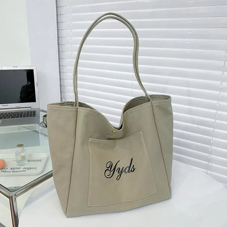 Simple Niche Large Capacity Canvas Tote Bag