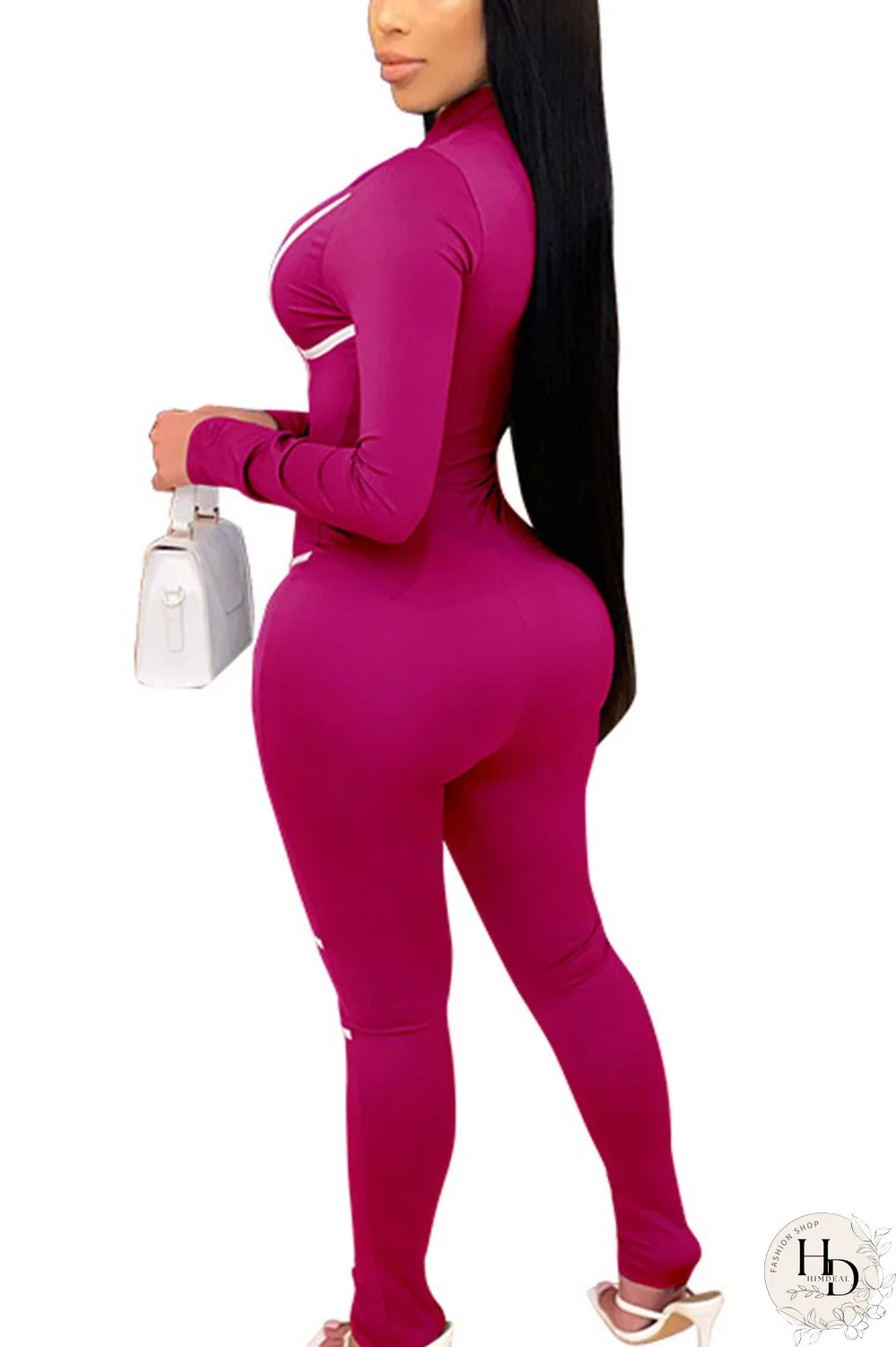 Red Sexy Milk Fiber Solid Split Joint O Neck Skinny Jumpsuits