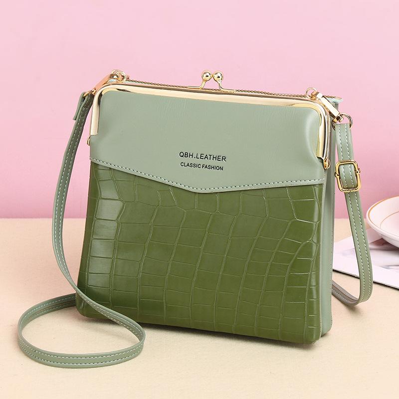 Mature Ladies Lock Shoulder Bags Crossbody Phone Bag