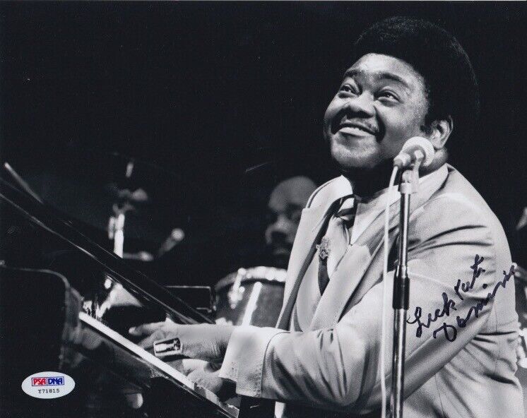 Fats Domino signed 8x10 Photo Poster painting in-person PSA/DNA