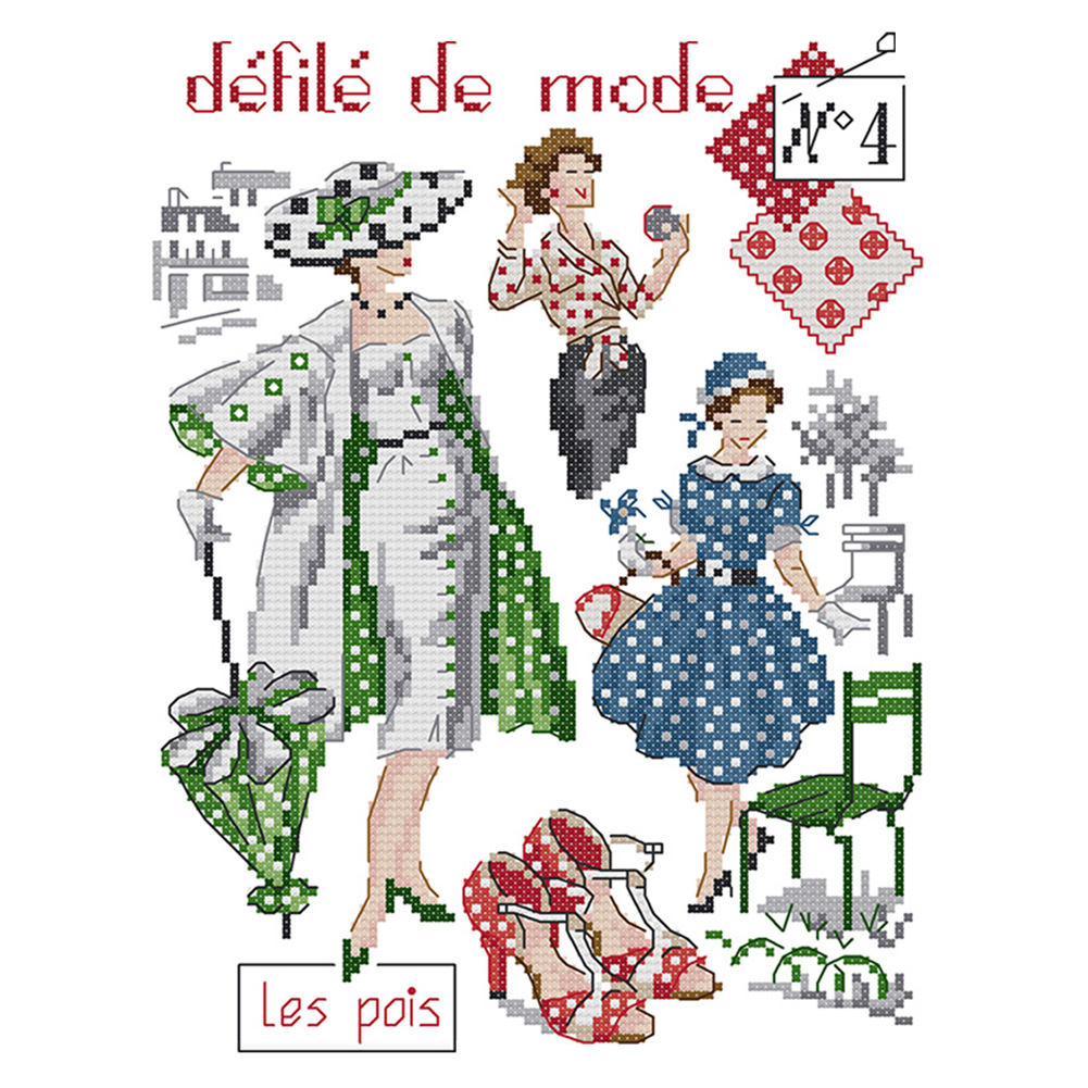 

Lady - 14CT Stamped Cross Stitch - 22*29CM, 501 Original