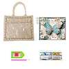 DIY Diamond Painting Butterfly Linen Waterproof Handbag Shopping Storage Bag Totes Kit