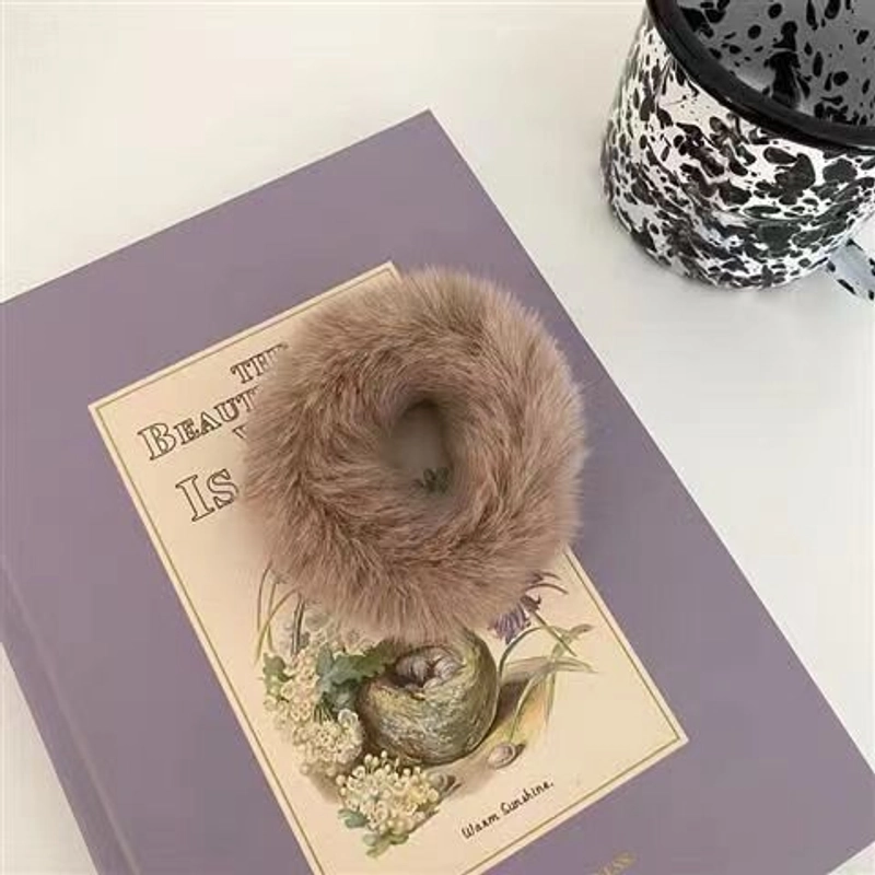 Autumn And Winter Plush Candy Color Hair Ring Women’s Soft Waxy Hair Rope Girl’s Head Rope Hair Strap Sweet Hair Accessories