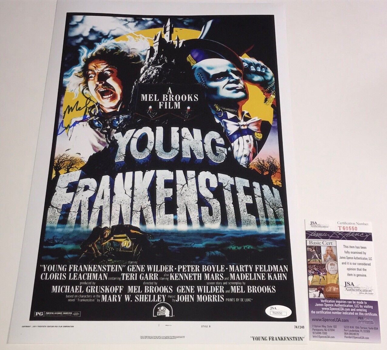 Mel Brooks YOUNG FRANKENSTEIN Signed 11x17 Photo Poster painting JSA COA In Person Autograph