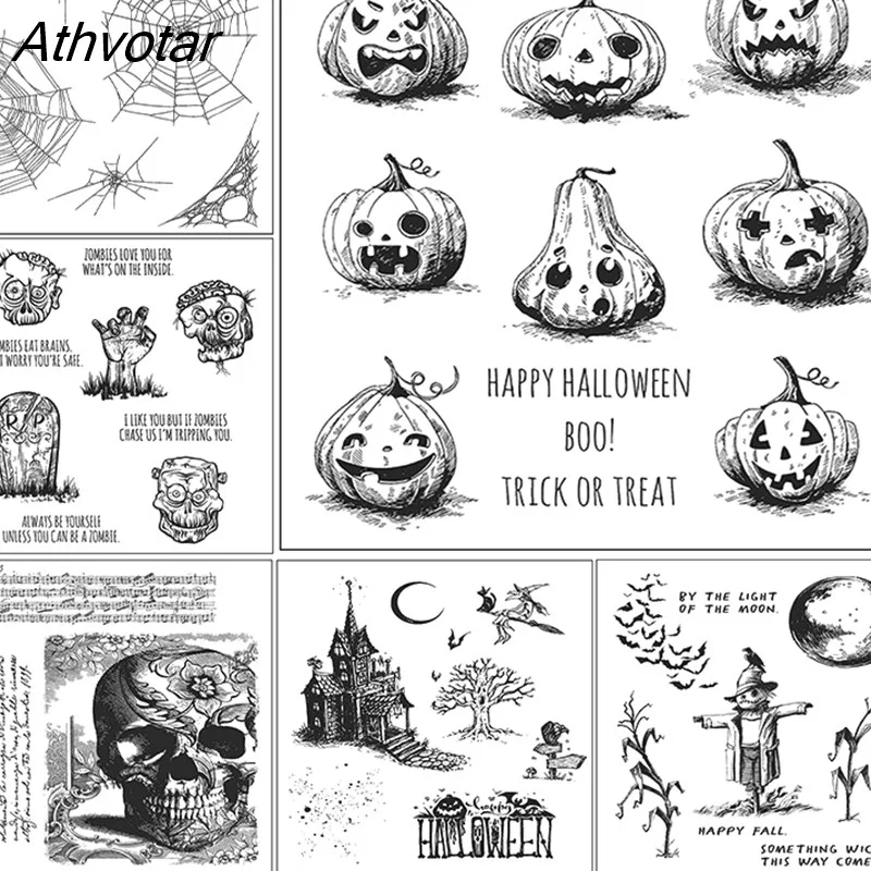 Athvotar Retro Clear Stamps Transparent Vintage Silicone Stamp for DIY Scrapbooking/Card Making Rubber Stamp 2023 New