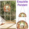4Pcs Diamond Painting Sewing Machine Window Pendants Suncatcher Hanging Kits for Home Porch Farmhouse