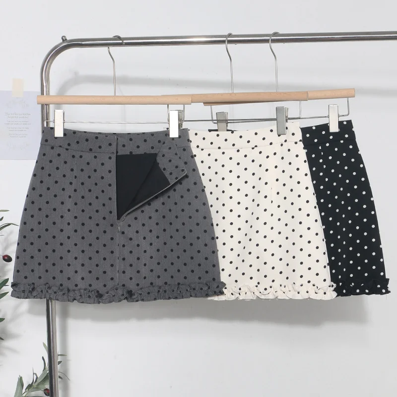 Nigikala Nigikala Plus Single Real Shot Korean Lace Skirt Wave Half-Body Skirt High Waist Anti-Walking Light A Word Ass Hip Skirt 6880