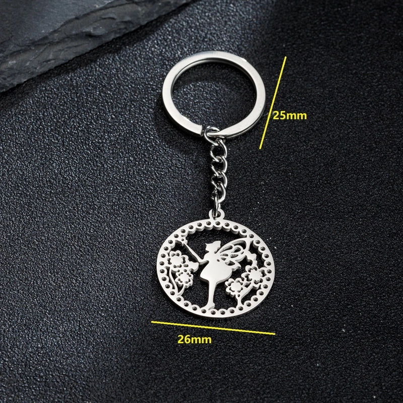 Minimalist Mermaid Stainless Steel Keychain